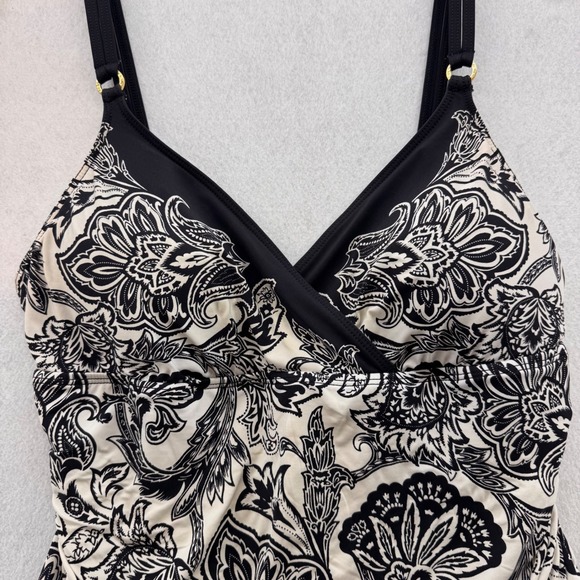 Lauren Ralph Lauren Tank One Piece Swimsuit Floral Tummy Control Size‎ 14 - Picture 3 of 14